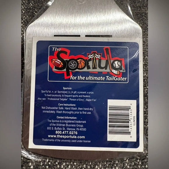 NWT Illinois Classic Series Sportula Stainless Steel Grilling Spatula - Picture 8 of 12